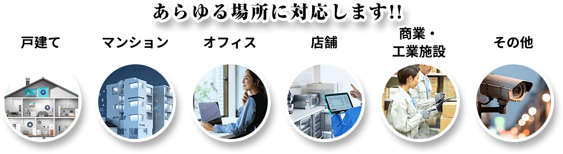 あらゆる場所に対応します!!